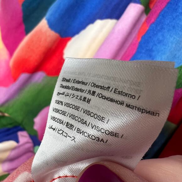 Farm Rio One Shoulder Multicolor Slim Floral Midi Dress Size XS - Picture 5 of 10